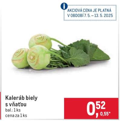 Kaleráb biely s vňaťou