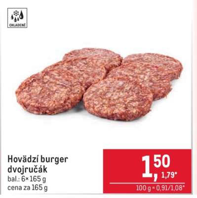 Hovädzí burger dvojručák