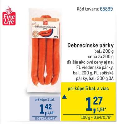 Debrecínske párky