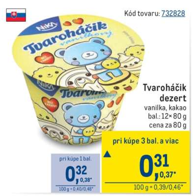 Tvaroháčik dezert