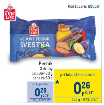 Fine Life Medový perník švestka