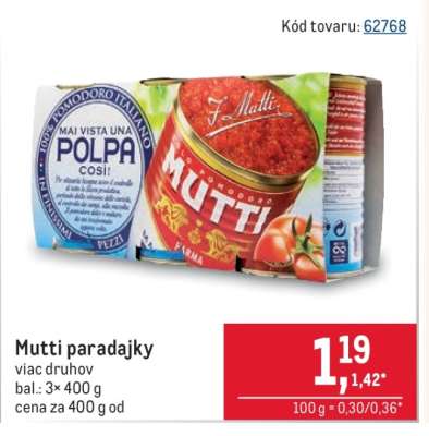 Mutti paradajky