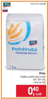 Polohrubá pšeničná mouka
