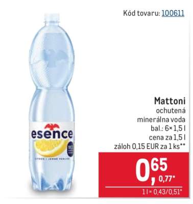 Mattoni ochutená minerálna voda