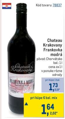 Chateau Krakovany Frankovka modrá