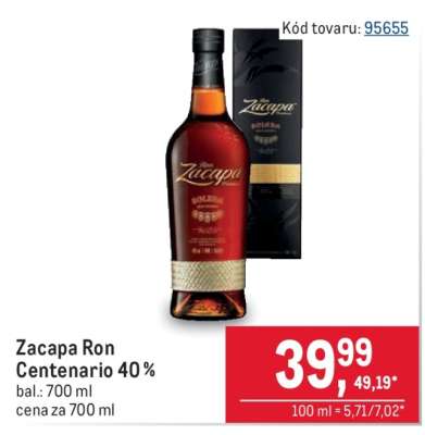 Zacapa Ron Centenario 40 %