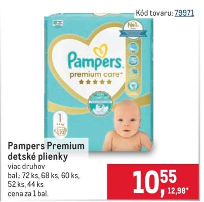 PAMPERS PREMIUM DETSKÉ PLIENKY