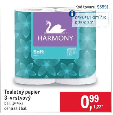 Toaletný papier 3-vrstvový
