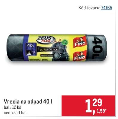 Vrecia na odpad 40 l