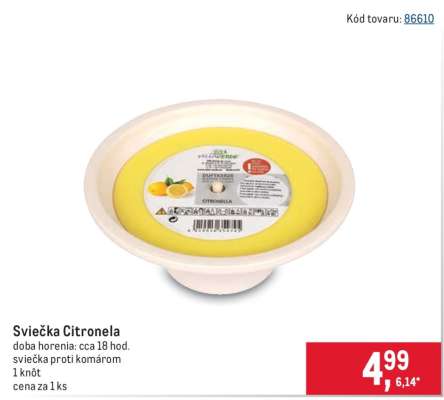 Sviečka Citronela