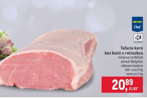 Teľacie karé bez kosti s retiazkou