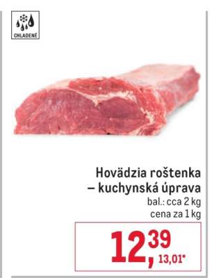 Hovädzia roštenka – kuchynská úprava