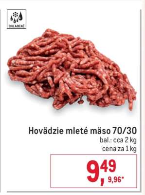 Hovädzie mleté mäso 70/30