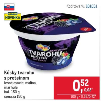 Kúsky tvarohu s proteínom