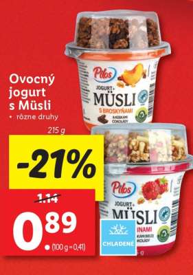 Ovocný jogurt s müsli