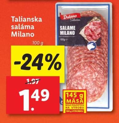 Talianska saláma Milano