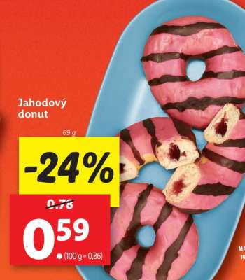 Jahodový donut