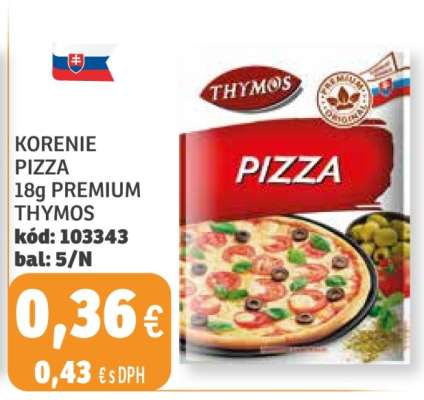 KORENIE PIZZA 18g PREMIUM THYMOS