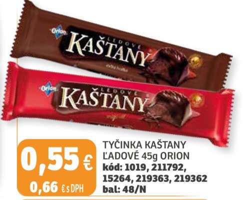 TYČINKA KAŠTANY L'ADOVÉ 45g ORION