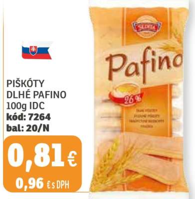 PIŠKÓTY DLHÉ PAFINO 100g IDC