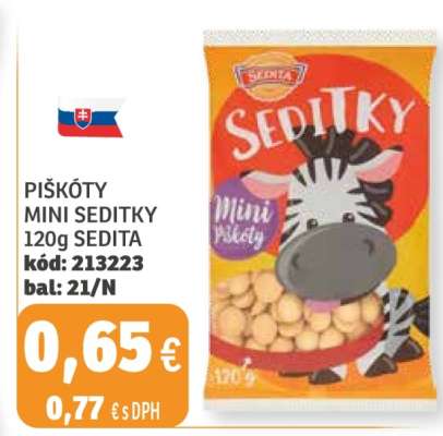 Piškóty Mini Seditky 120g Sedita