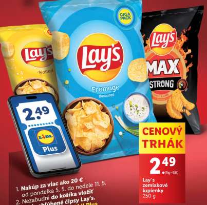 Lay’s zemiakové lupienky 250 g