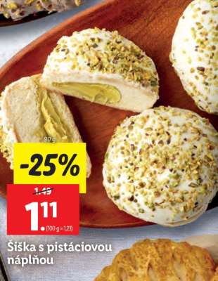 Šiška s pistáciovou náplňou
