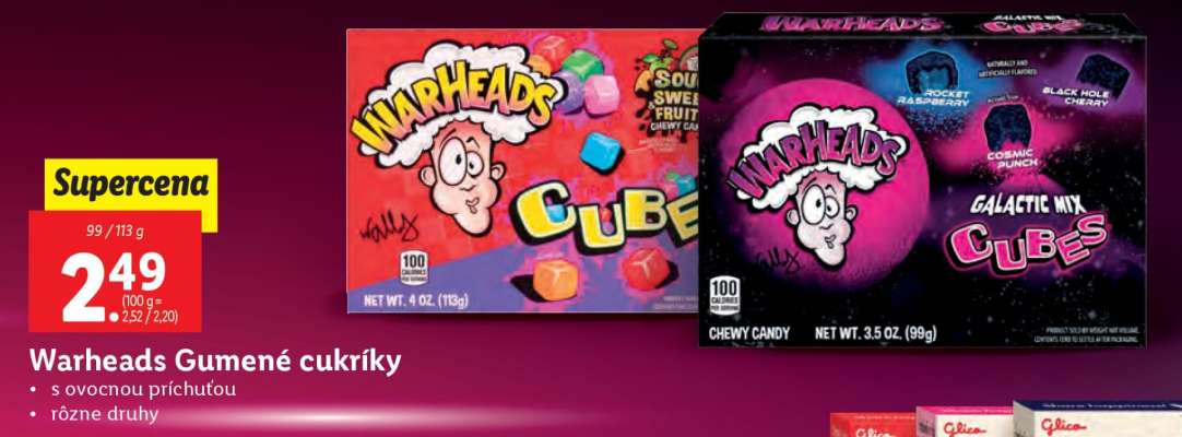 Warheads Gumené cukriky