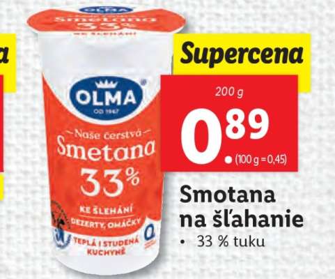 Smotana na šľahanie