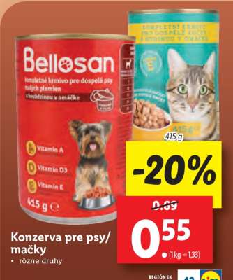 Konzerva pre psy/ mačky