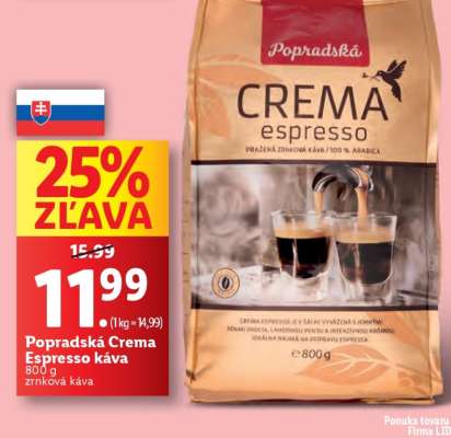 Popradská Crema Espresso káva