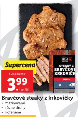 Bravčové steaky z krkovičky