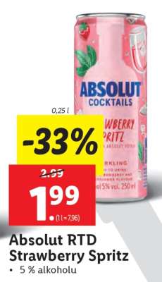 Absolut RTD Strawberry Spritz