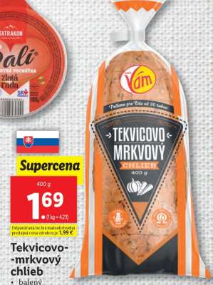 Tekvicovo-mrkvový chlieb