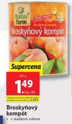 Broskyňový kompót