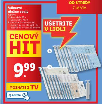 Vákuové úložné obaly