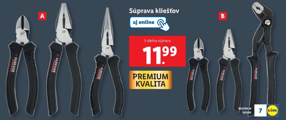 Súprava kliešťov