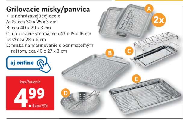 Grilovacie misky/panvica