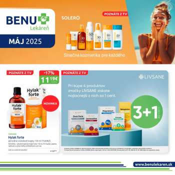 Leták BENU Lekáreň - 1.5.2025 - 31.5.2025.