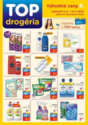 Leták TOP drogéria - 5.5.2025 - 14.5.2025.