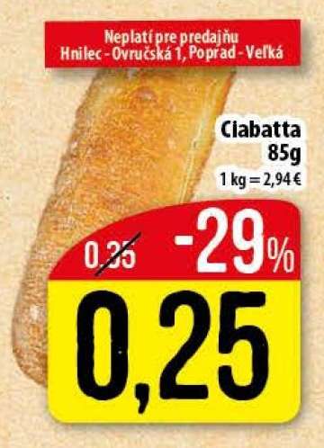 Ciabatta 85g