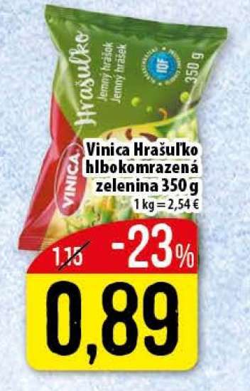 Vinica Hrašuľko hlbokomrazená zelenina 350 g