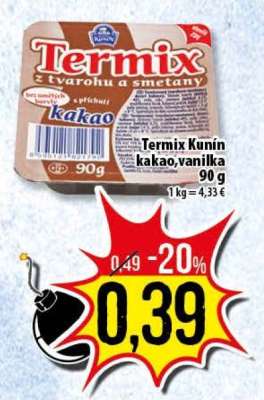 Termix Kunín kakao, vanilka