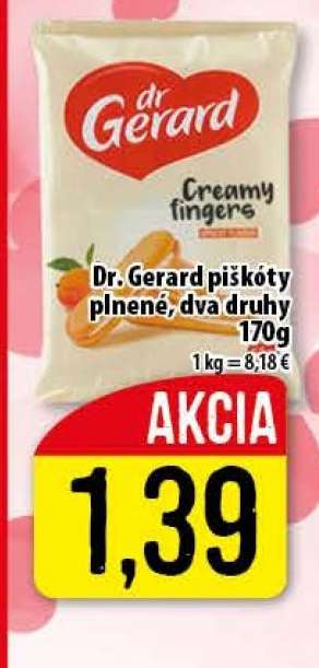 Dr. Gerard piškóty plnené, dva druhy
