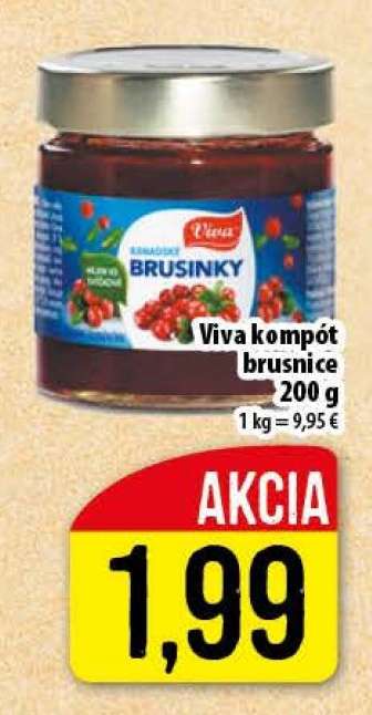 Viva kompót brusnice 200 g