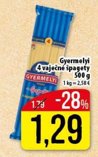 Gyermelyi 4 vaječné špagety