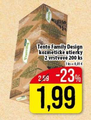 Tento Family Design kozmetické utierky