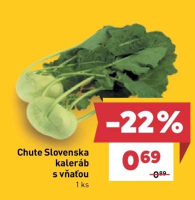Chute Slovenska kaleráb s vňaťou
