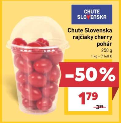 Chute Slovenska rajčiaky cherry pohár