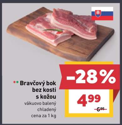 Bravčový bok bez kosti s kožou